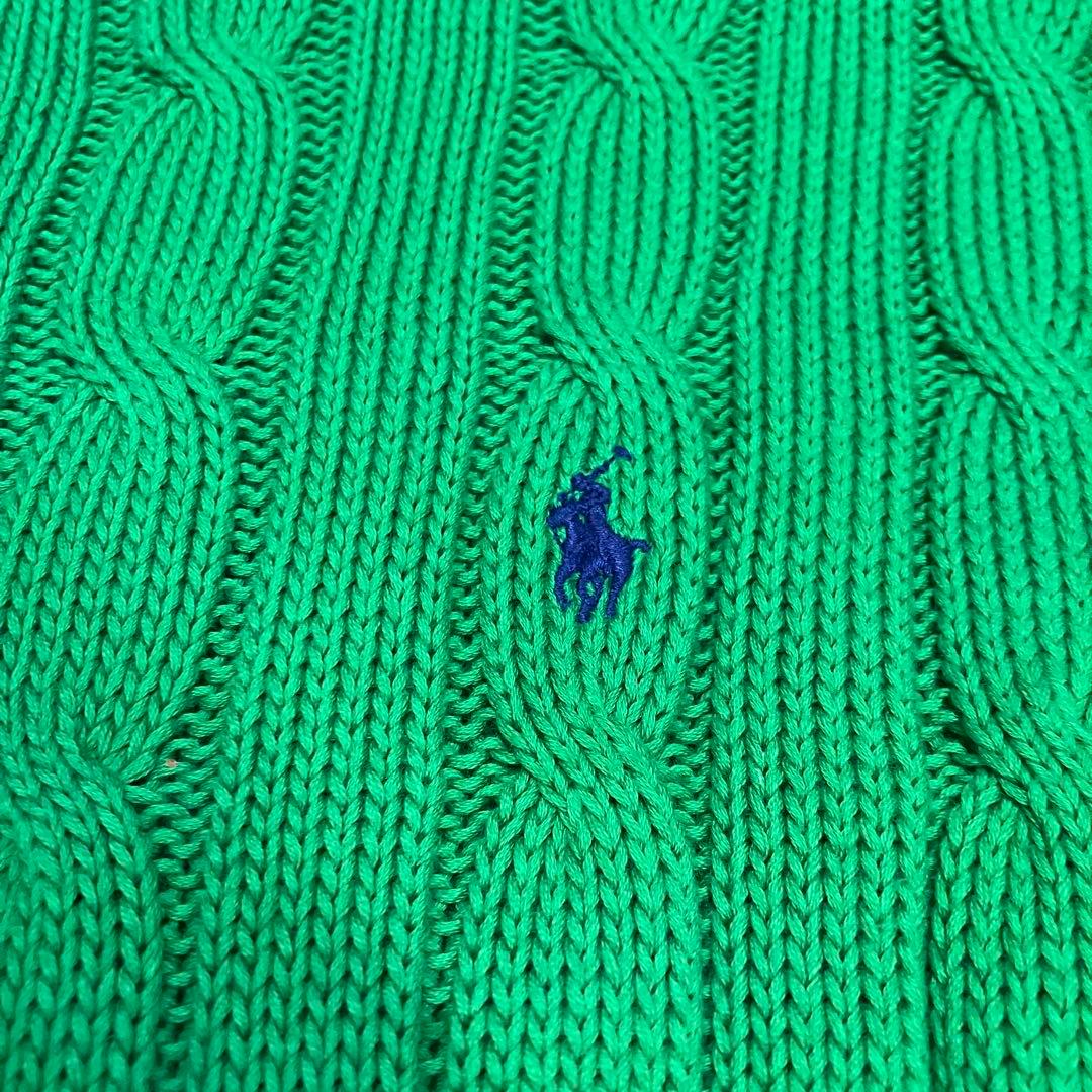 【希少】近年モデル　ラルフローレン　ケーブル　ニット　ピマコットン　セーター