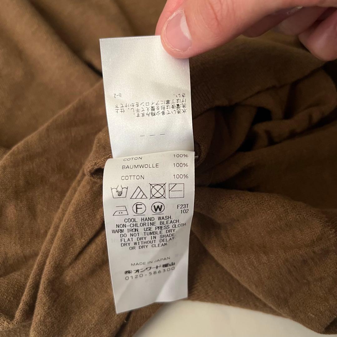 ATON RECYCLED FRESCA ポロ ニット ブラウン 半袖 24年製