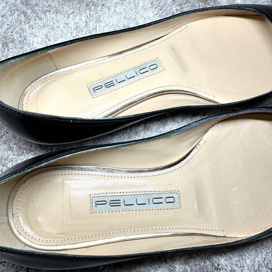 超美品⭐︎ PELLICO アネッリ 35 黒 ポインテッドトゥ レザーパンプス