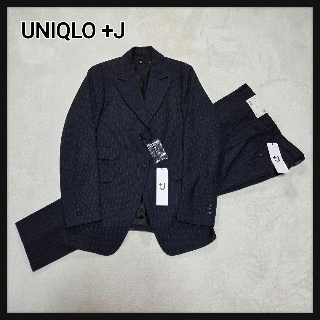 [新品タグ付き]UNIQLO +J ウールブレンドスーツセットアップ L グレー