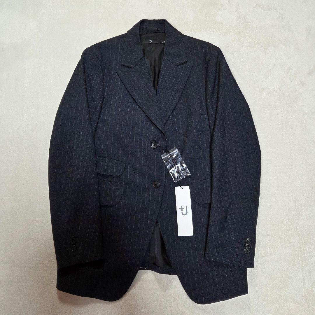 [新品タグ付き]UNIQLO +J ウールブレンドスーツセットアップ L グレー