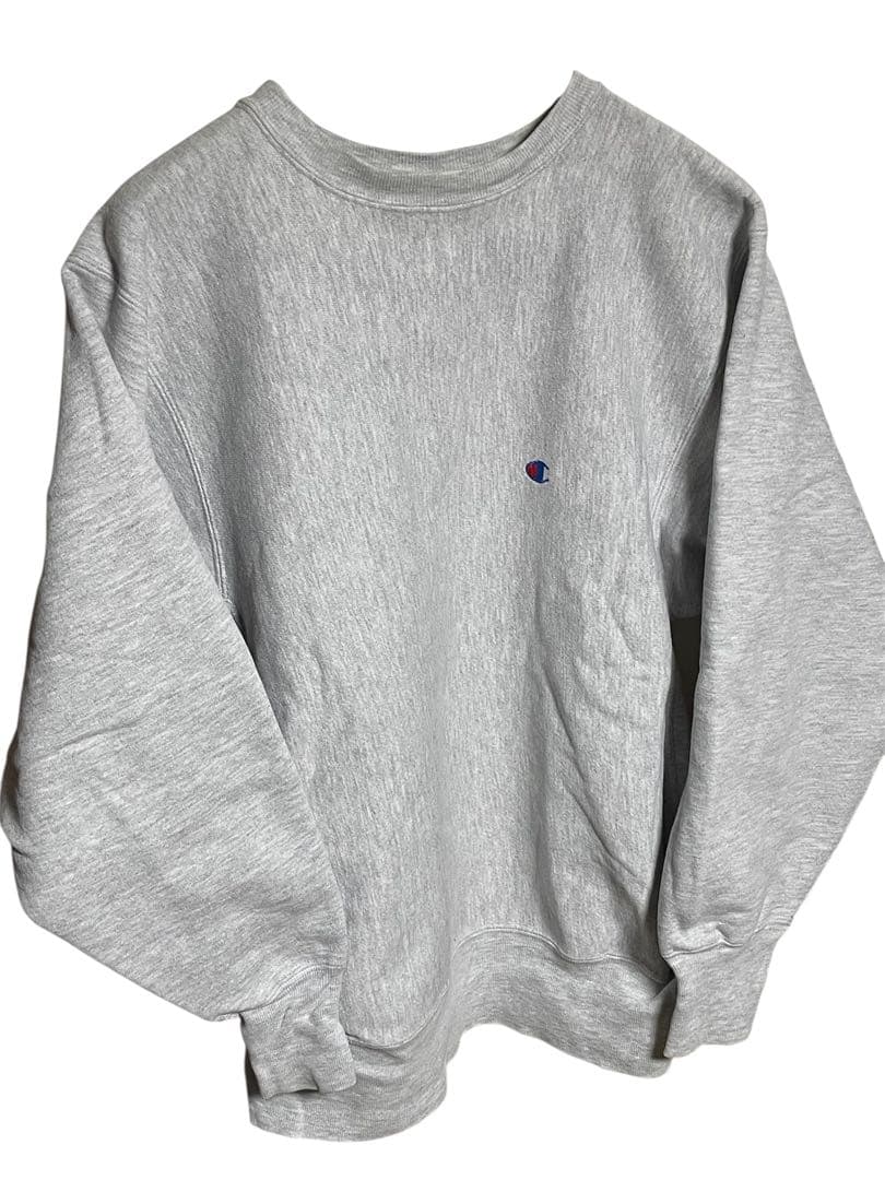 90s USA製 チャンピオン リバースウィーブ 刺繍ロゴ グレー スウェット