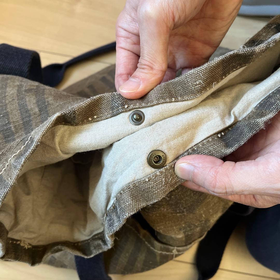 ブラウンキャンバストートバッグ