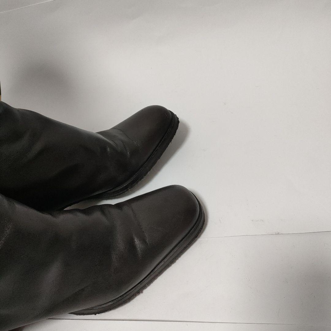 CHANEL　ロングブーツ　革靴　シャネル　ムートン 37