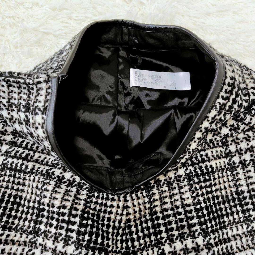 【未使用級】23区 46 大きいサイズ ファンシーツイード台形スカート 24AW