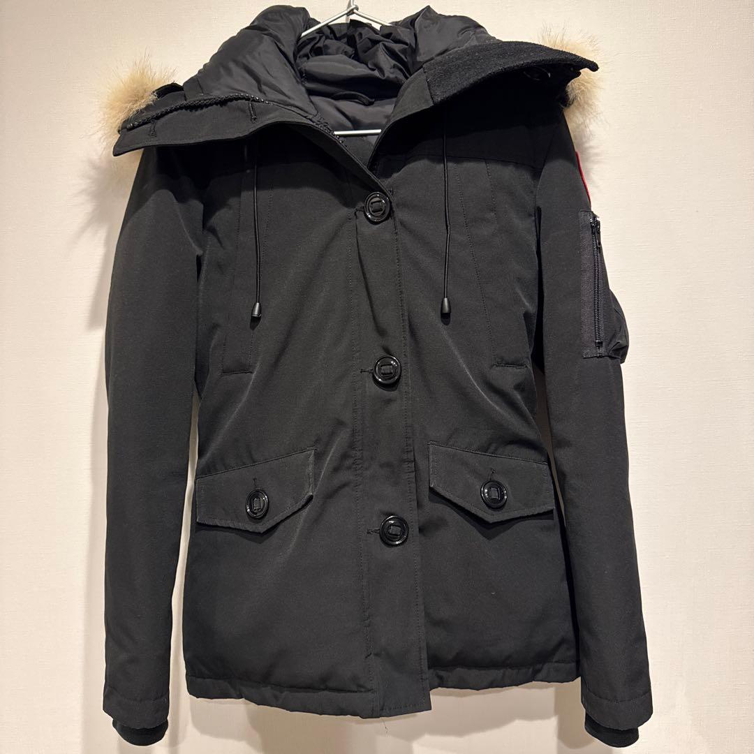 けいた カナダグース　ファー付きフード ブラックダウンジャケット　XS