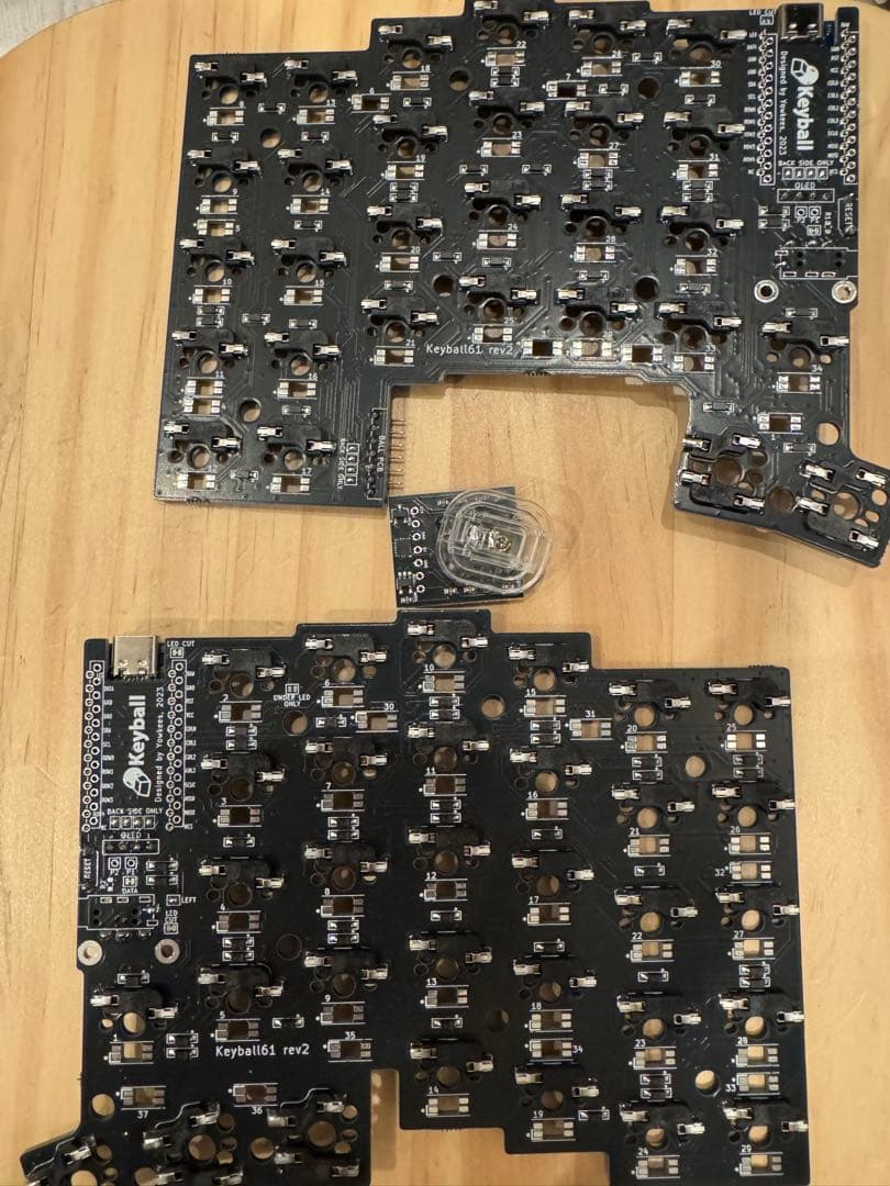 keyball61 すべて半田済み基板とトラックボール基板　動作確認済
