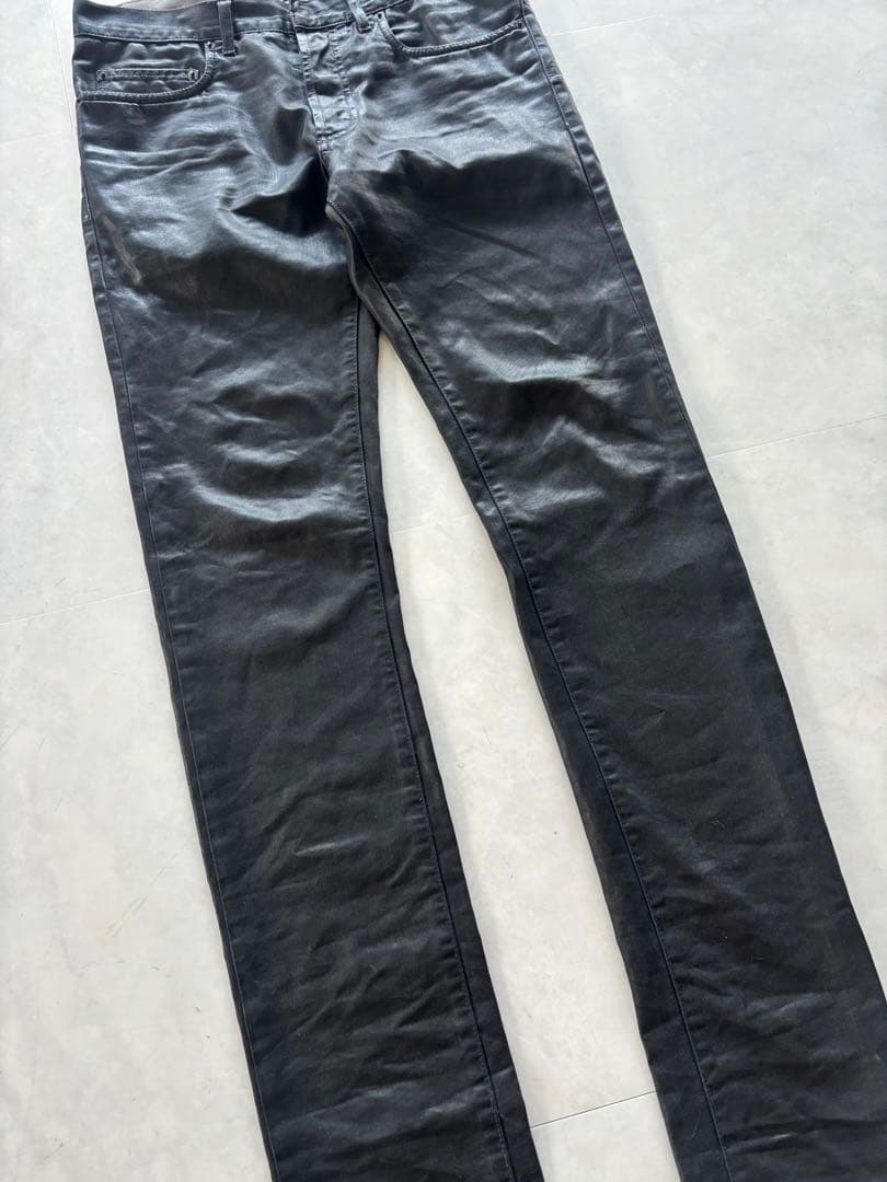 パンツ DIOR HOMME Wax Coating Straight Jeans