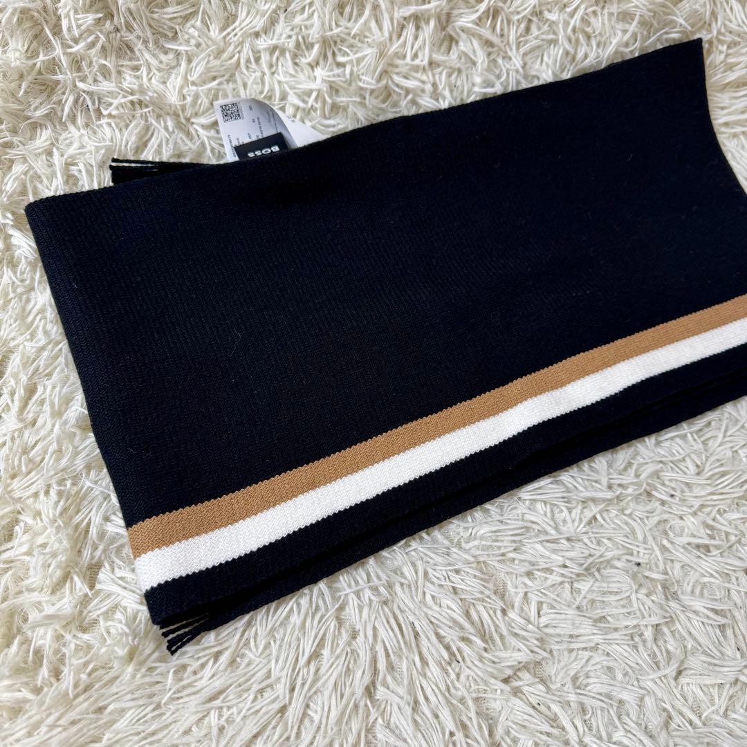 【美品 現行】ヒューゴボス　マフラー　ニット帽　セット