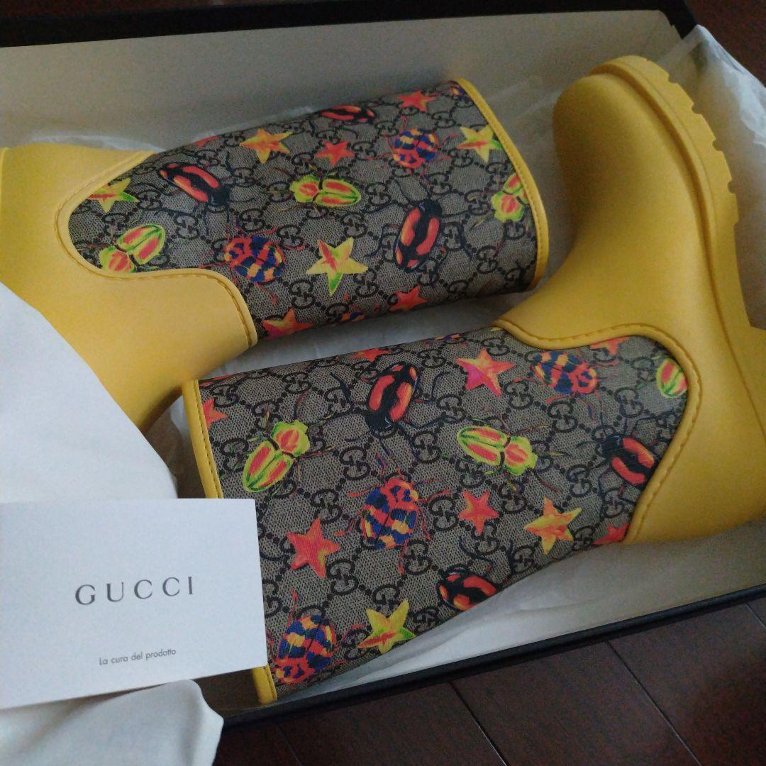 新品・未使用　GUCCI カラフル長靴 イエロー