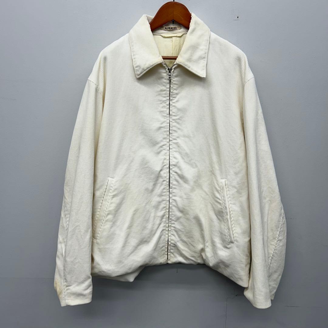 17AW AURALEE DOUBLE FACE ZIP BLOUSON 3 白