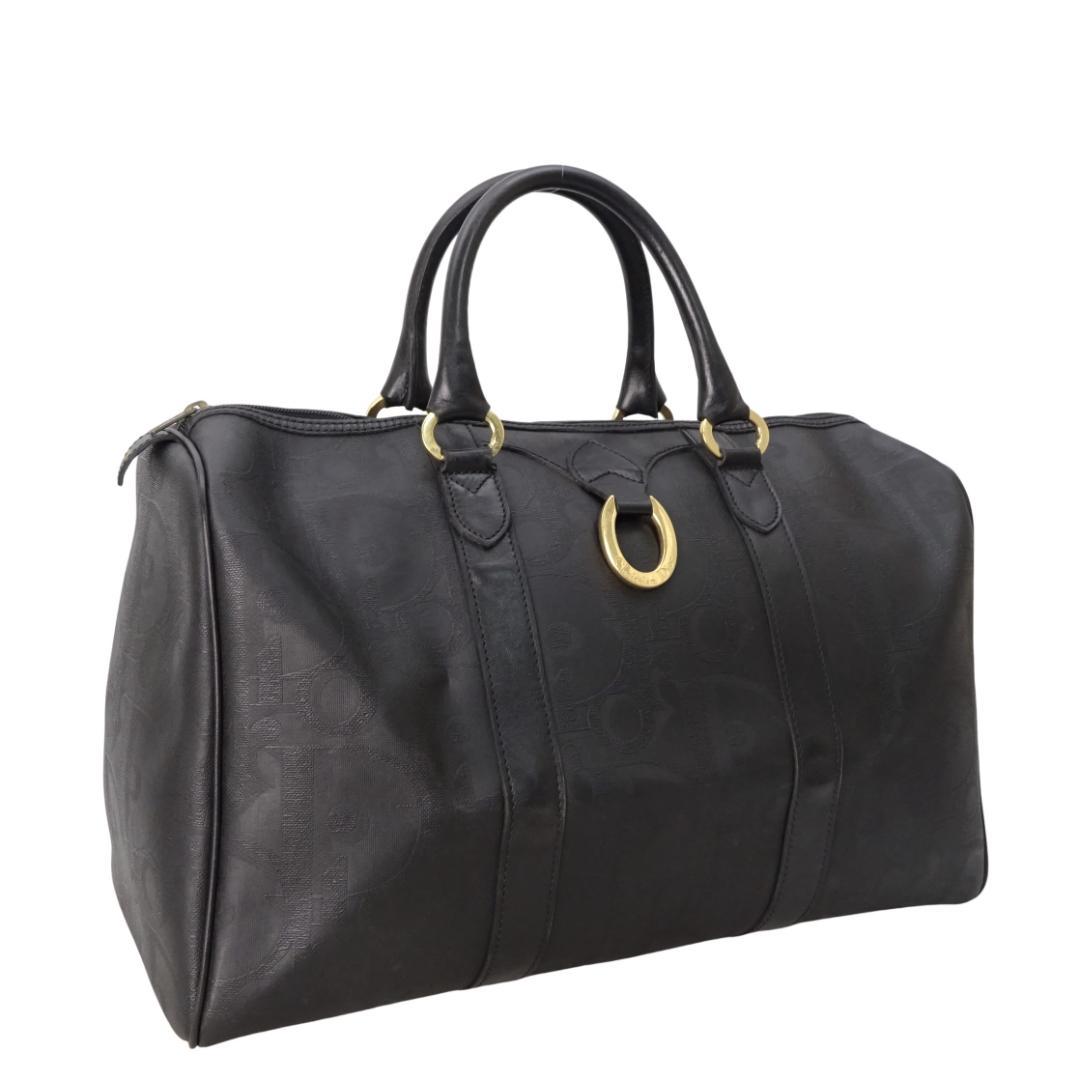 本物 美品■ディオール■トロッター ブラック ボストンバッグ トラベルバッグ