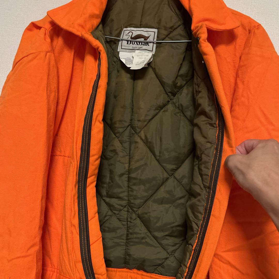 家*猫様 USA製 Duxbak 中綿 ツナギ 防寒 オレンジ XL 90s ビ