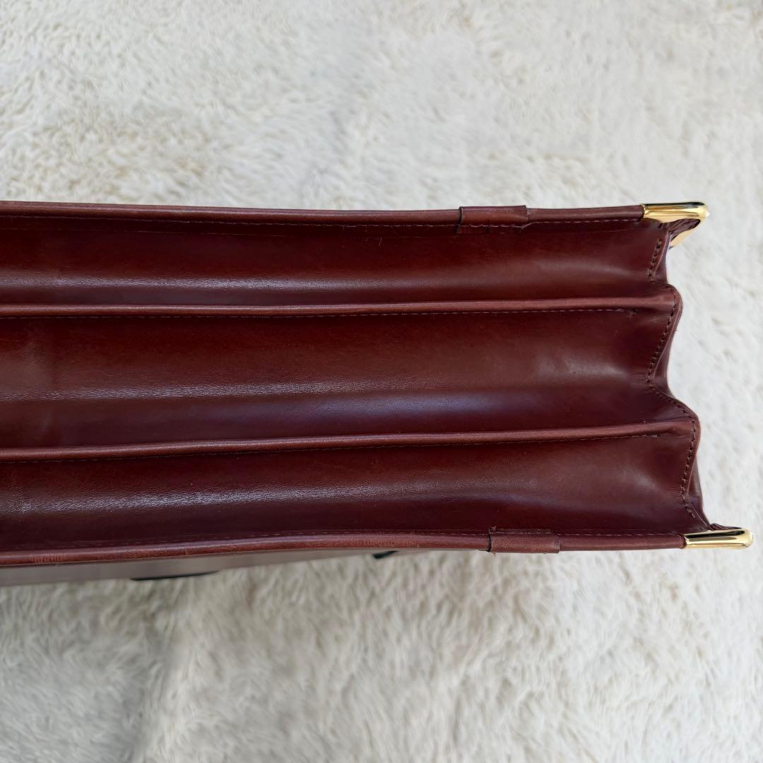 【希少】オールレザー　メンズ　ビジネス　ダレスバッグ　ゴールド　金具　ブラウン