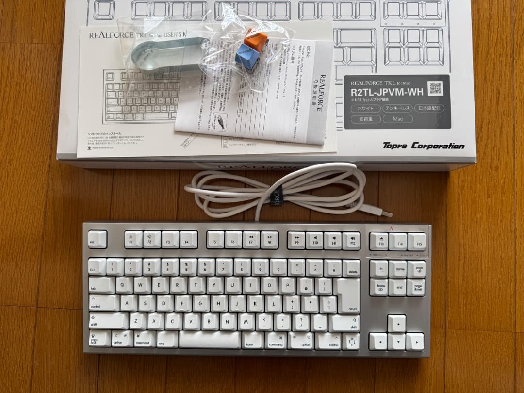 REALFORCE TKL for Mac　R2TL-JPVM-WH