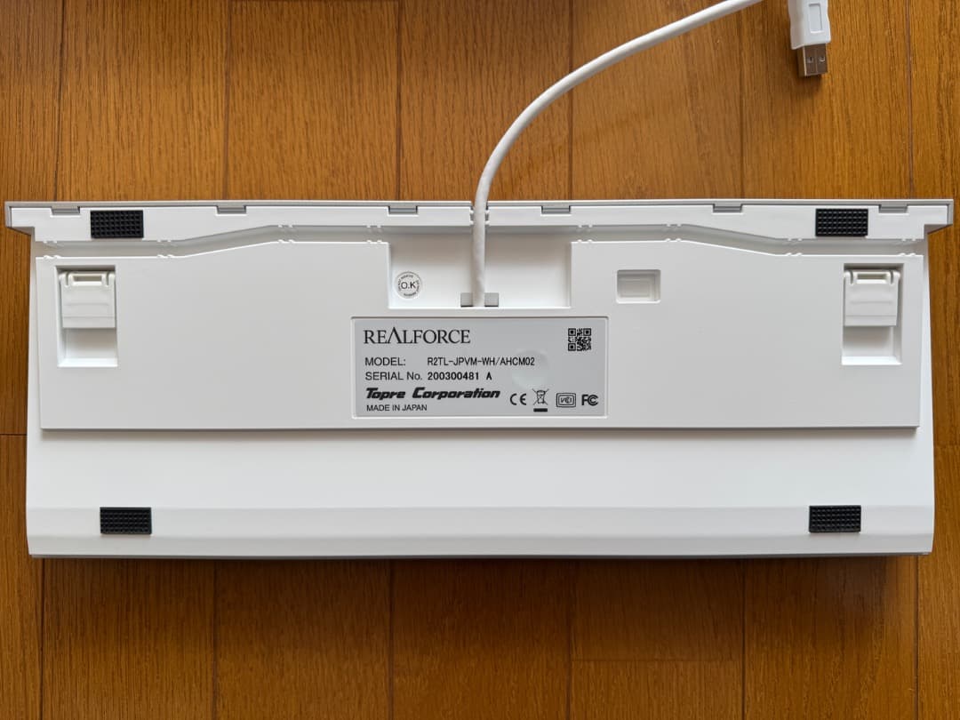 REALFORCE TKL for Mac　R2TL-JPVM-WH