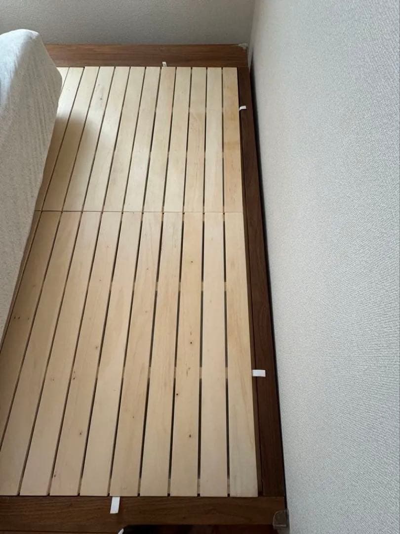 無印良品 ベッドフレーム｜ダブル 収納ベッド｜収納引き出し付　本棚付