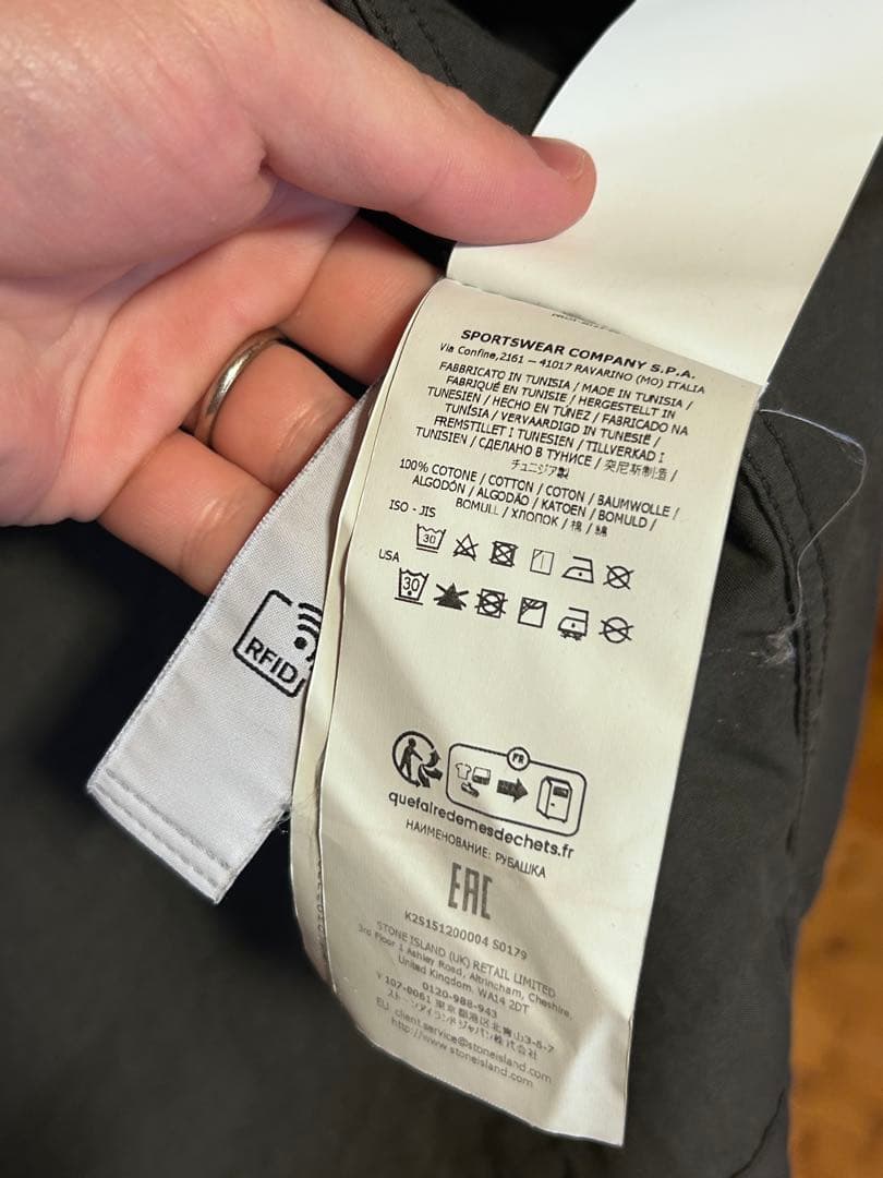 Stone  シャツジャケット　タグ・ハンガー付き