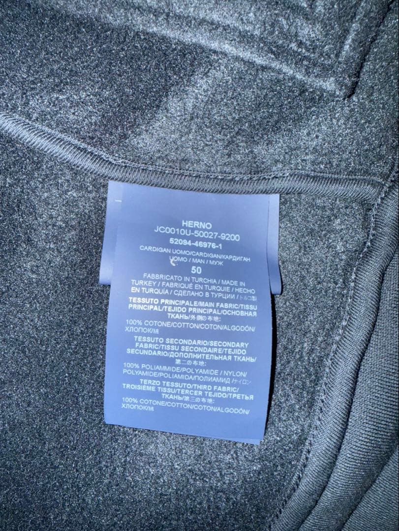 ヘルノ ネイビー ジップアップ ジャンパー