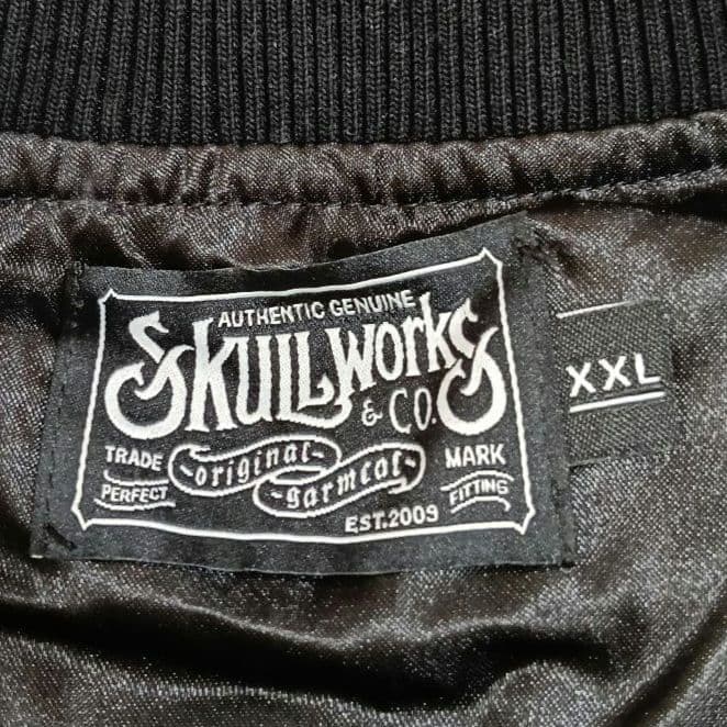 2039 SKULL WORKS スカジャン 鈴蘭 鳳 相撲 刺繍 XXL