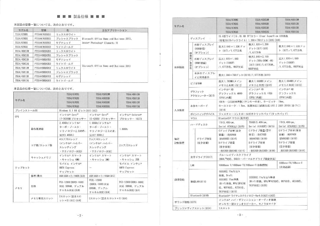 【ノートPC】dynabook T554/67kws COREi7【WHITE】