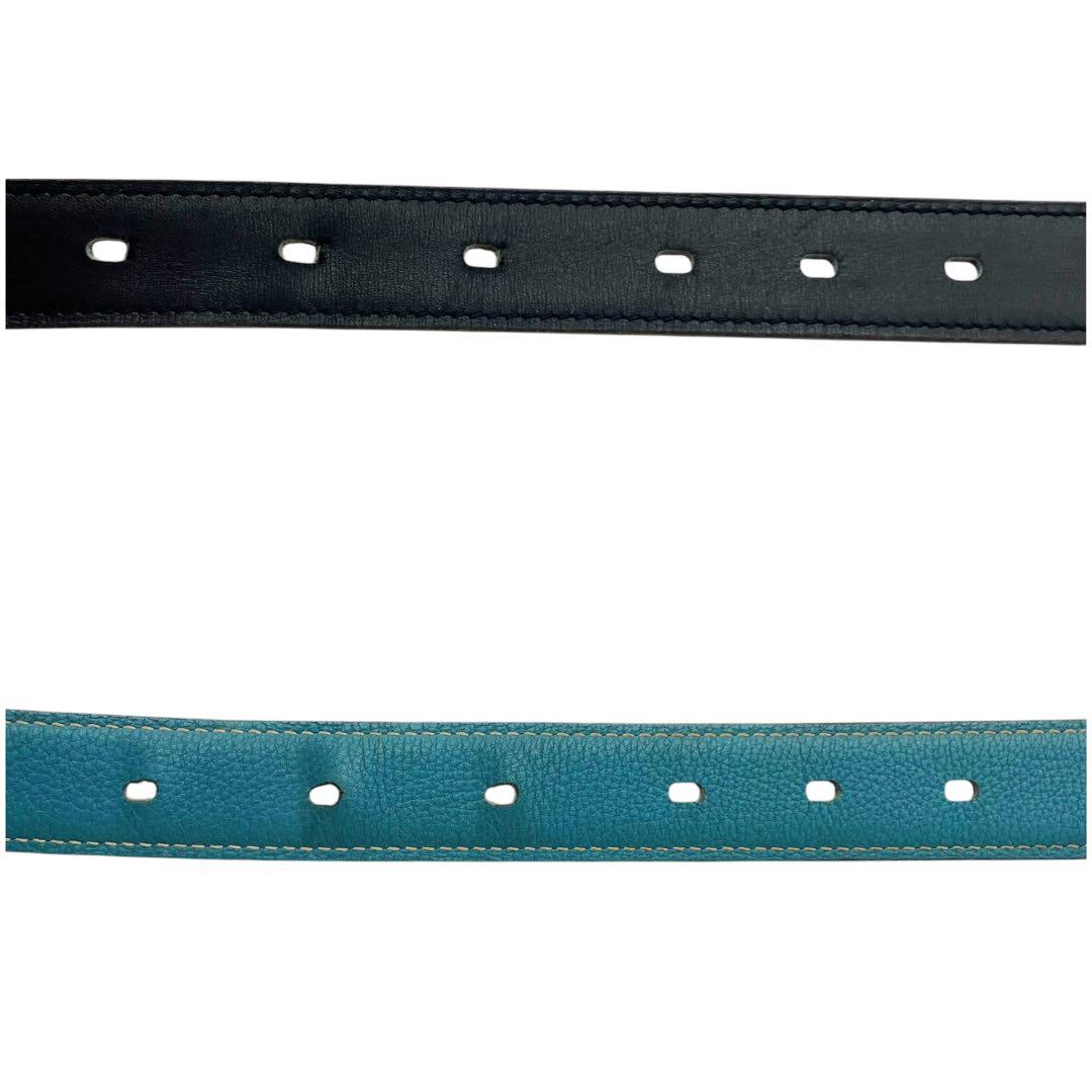 ⭐️良品⭐️ エルメス アピ ベルト 95 ブラック ブルージーン