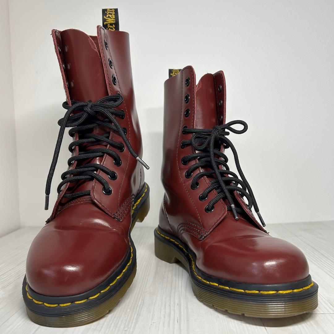 美品✨大人気10ホール✨Dr.Martens 1490 ブーツ チェリーレッド