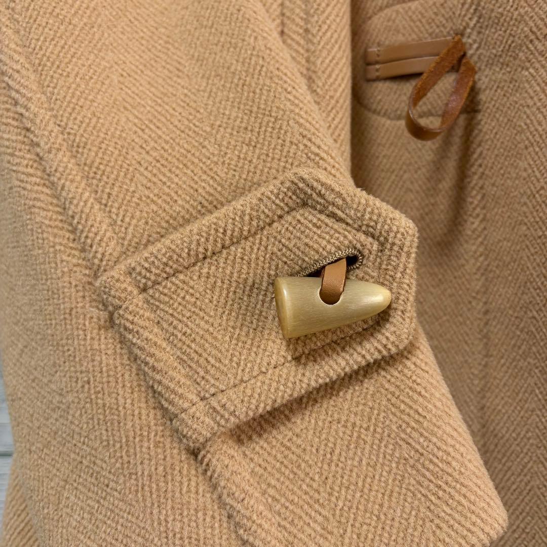 ☆美品☆バーバリーロンドン　スタンドカラーダッフルコート　ヘリンボーン　キャメル