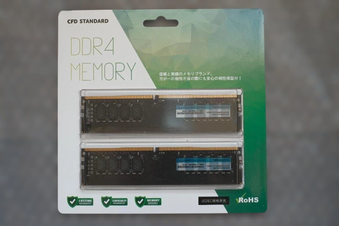 メモリ　CFD DDR4 PC4-25600 CL22 16GBx2