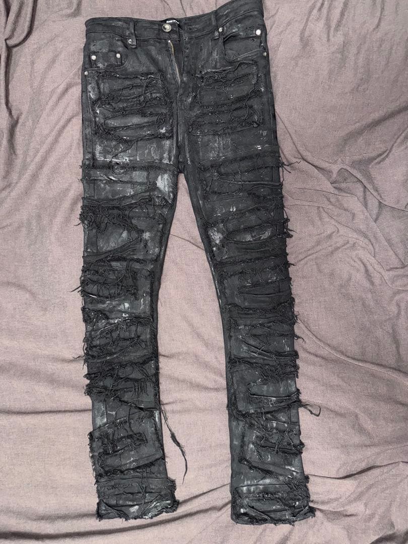 BLACK OF EXIT ワックスデニム デストロイデニム RickOwens