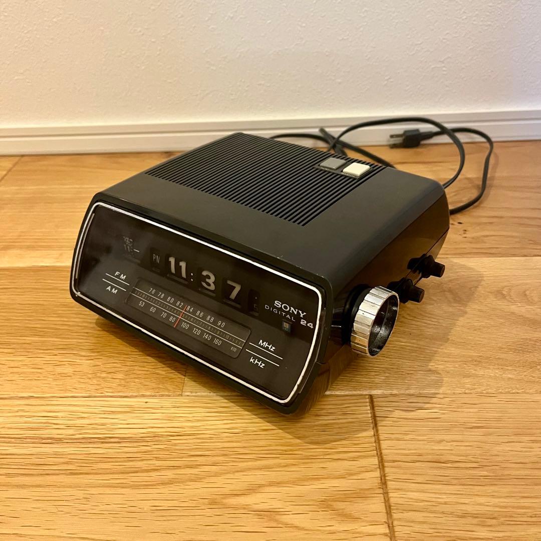 【昭和レトロ】SONY(ソニー)ICF-C300 AM/FMラジオ＋パタパタ時計