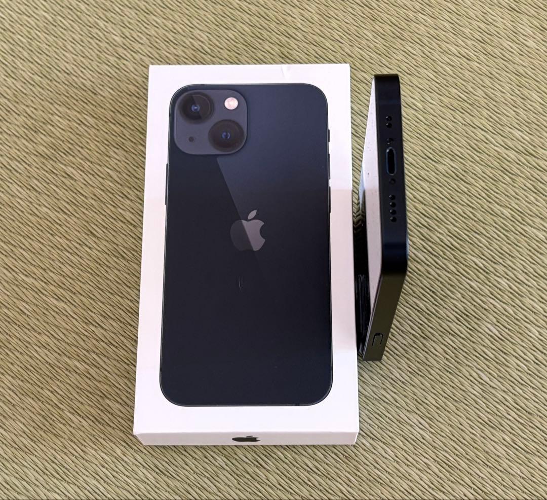 【美品】Apple iPhone 13miniミッドナイト 本体
