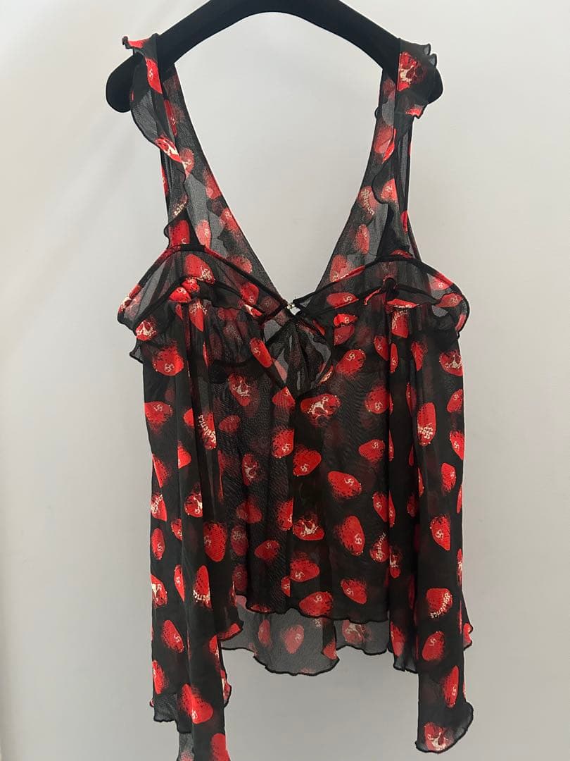 【HYSTERIC GLAMOUR】スカルベリー 柄キャミソールY2K 平成　姫