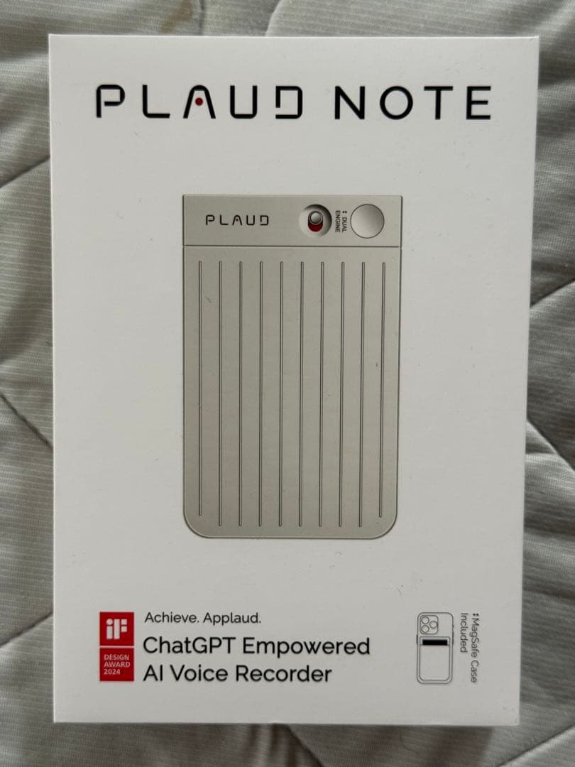 PLAUD NOTE AI ボイスレコーダー GPT-4o連携 文字起こし