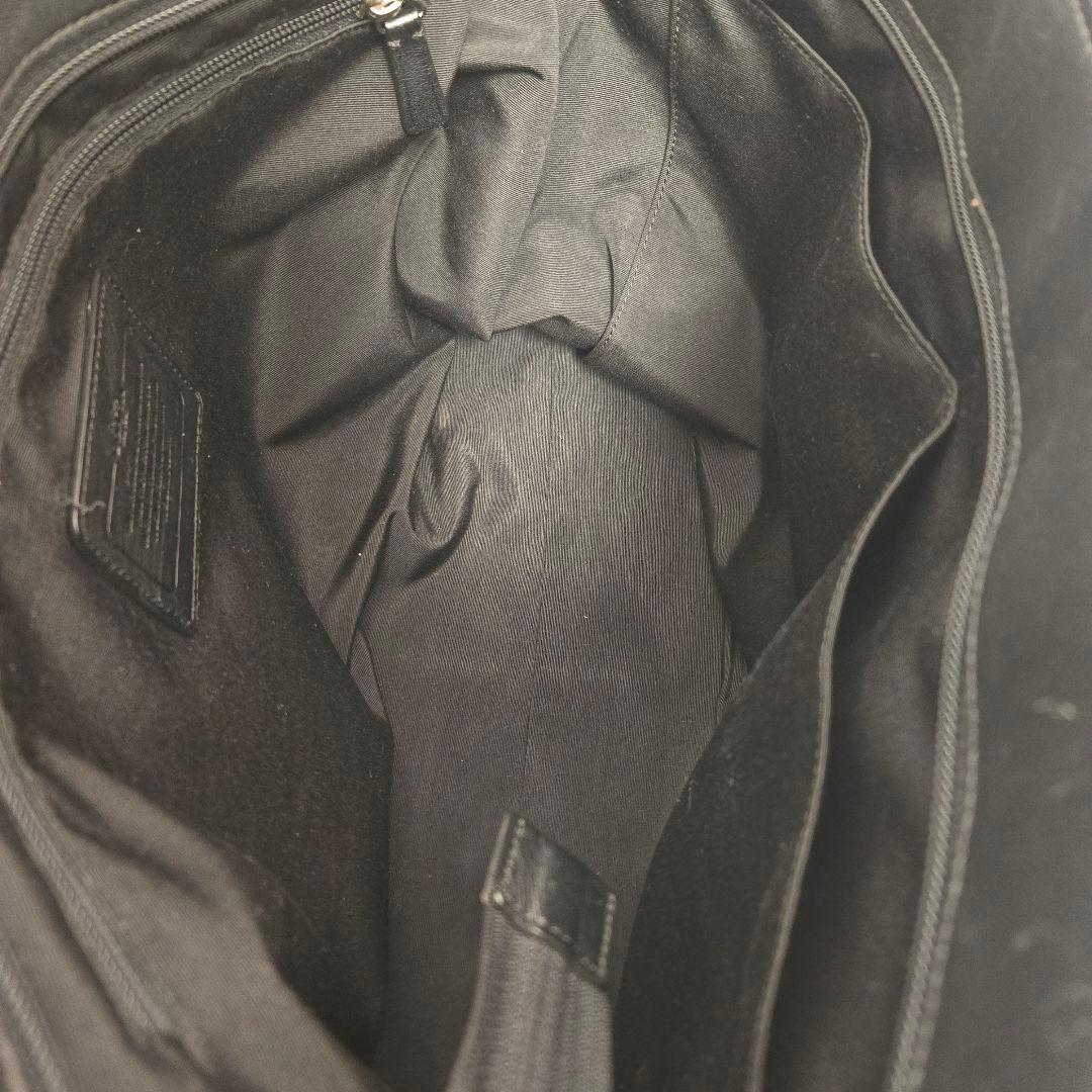 【大容量】コーチ ビジネスバッグ トートバッグ メンズ ブラック オールレザー