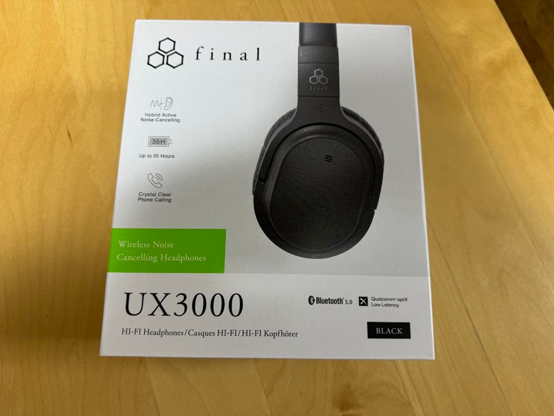 【新品・未使用】final UX3000 ブラック ワイヤレスヘッドホン