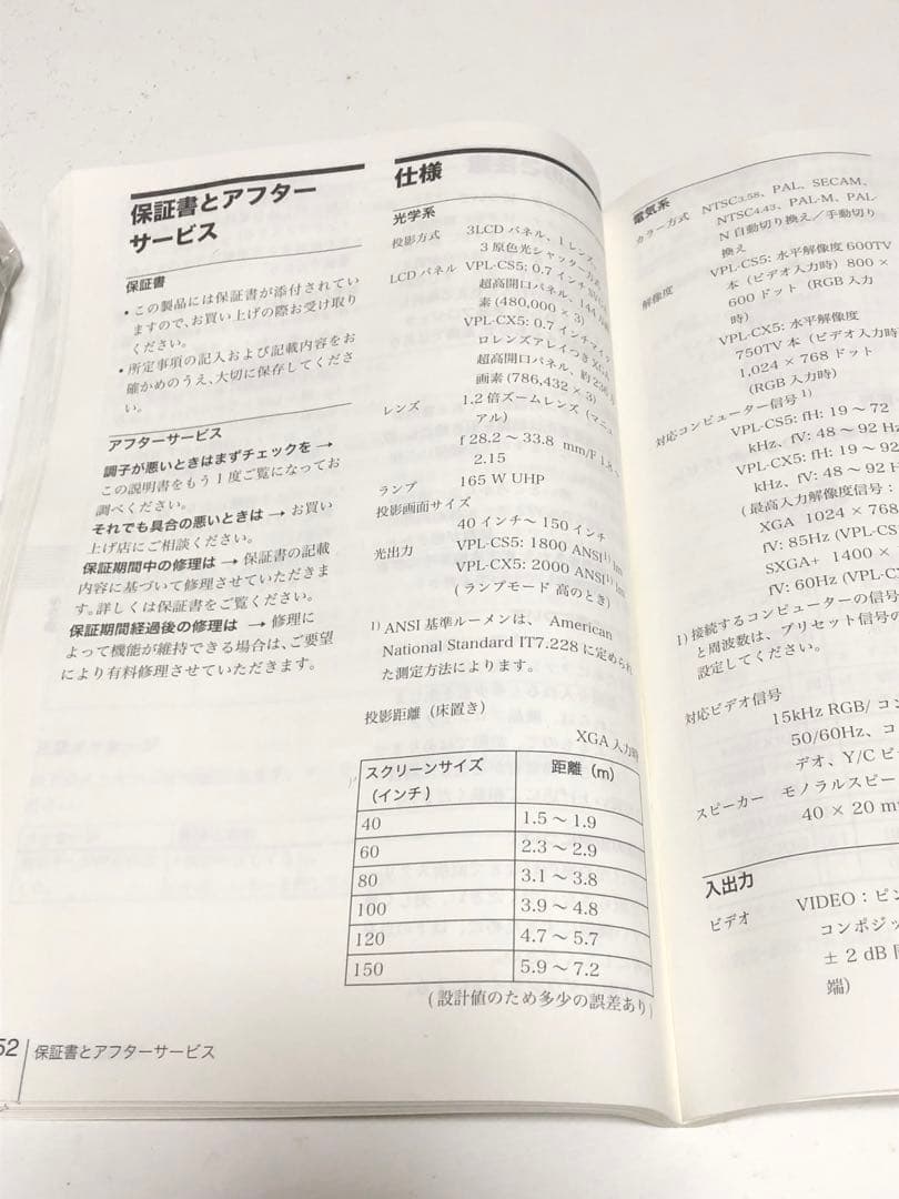 SONY データプロジェクター　VPL-CS5 新品同　純正キャリングバッグ付属