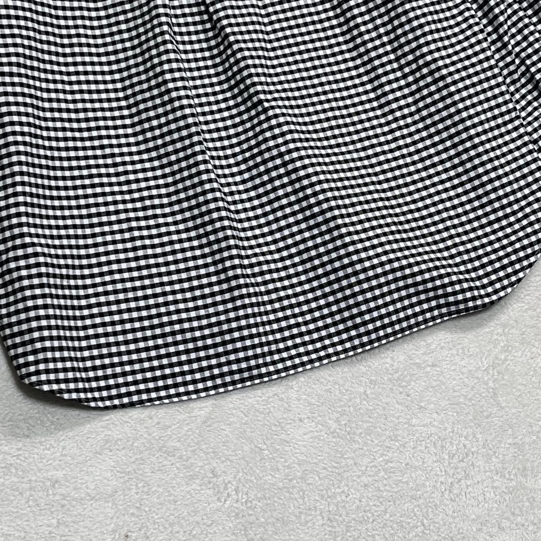 美品『ダントン』丸襟プルオーバーシャツ ギンガムチェック リラックスシルエット