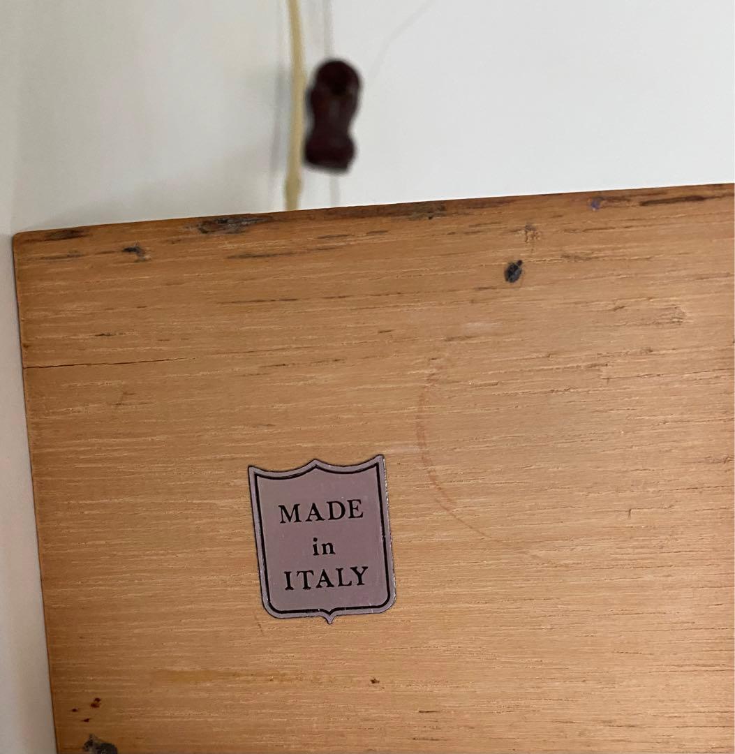 【コンタック】 ROMER イタリア製 ヴィンテージ 木彫り人形 釣り人