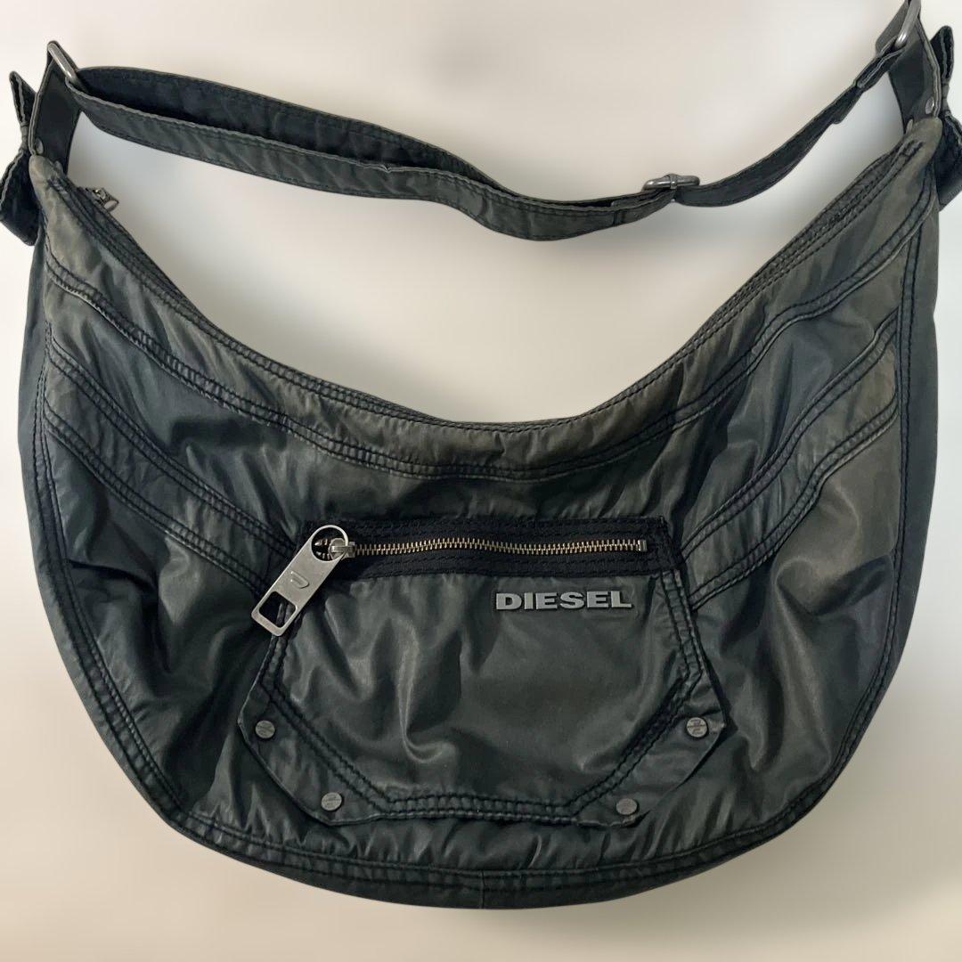 古*離様 DIESEL 三日月型　ダークブルー ショルダーバッグ
