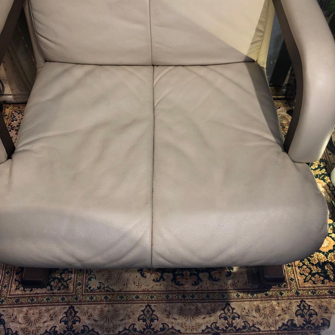 Sale ヴィンテージ 富士ファニチャー　キャスター革張りアームチェア