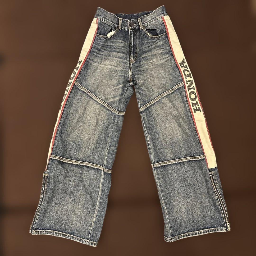 HONDA moussy コラボ ワイドレッグデニム
