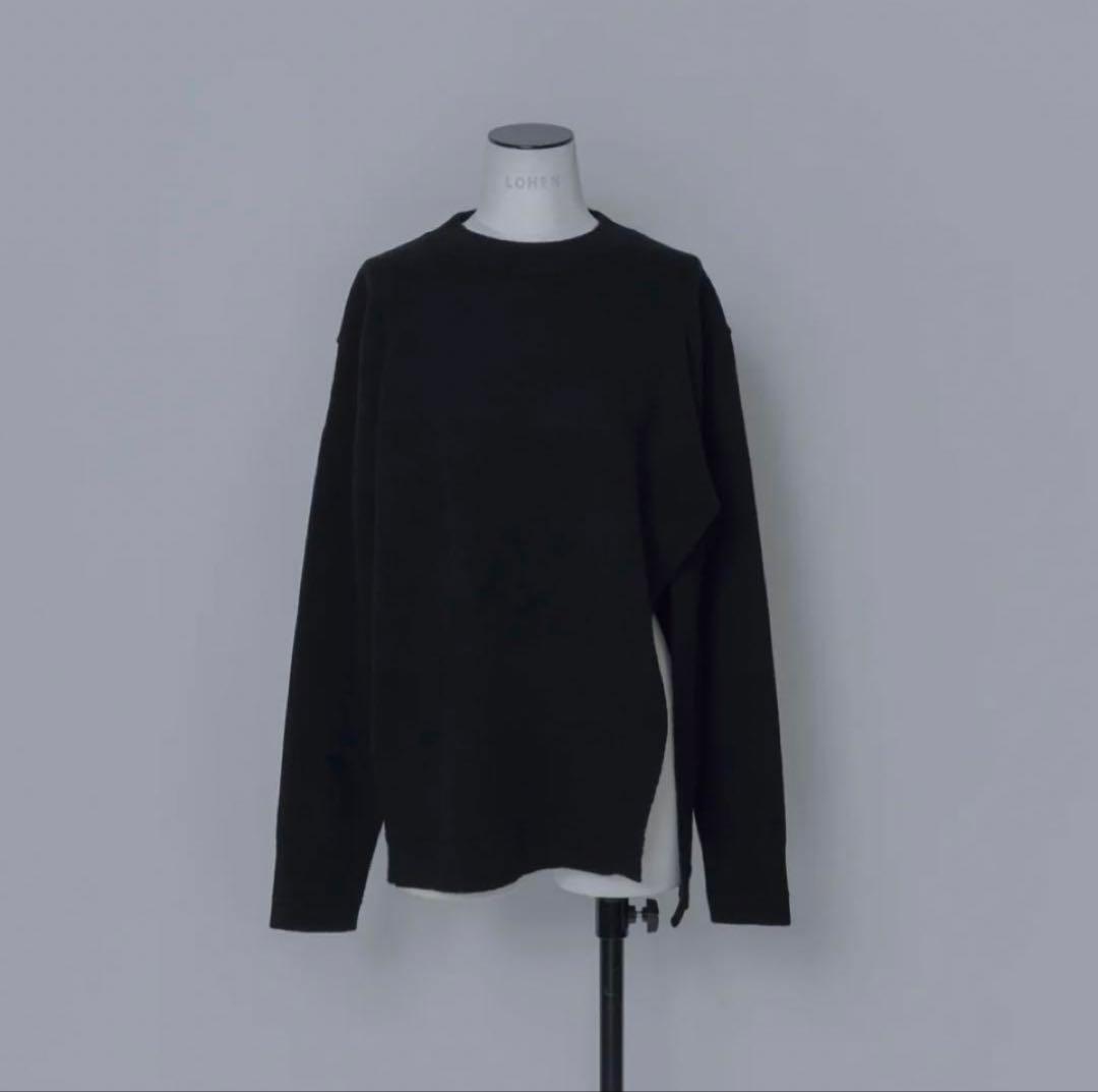 LOHEN ローヘン　SIDE SLIT KNIT ブラック ニット