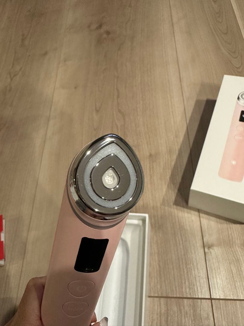 メディキューブ AGE-R ブースタープロ　ピンク　くまキャップ付き