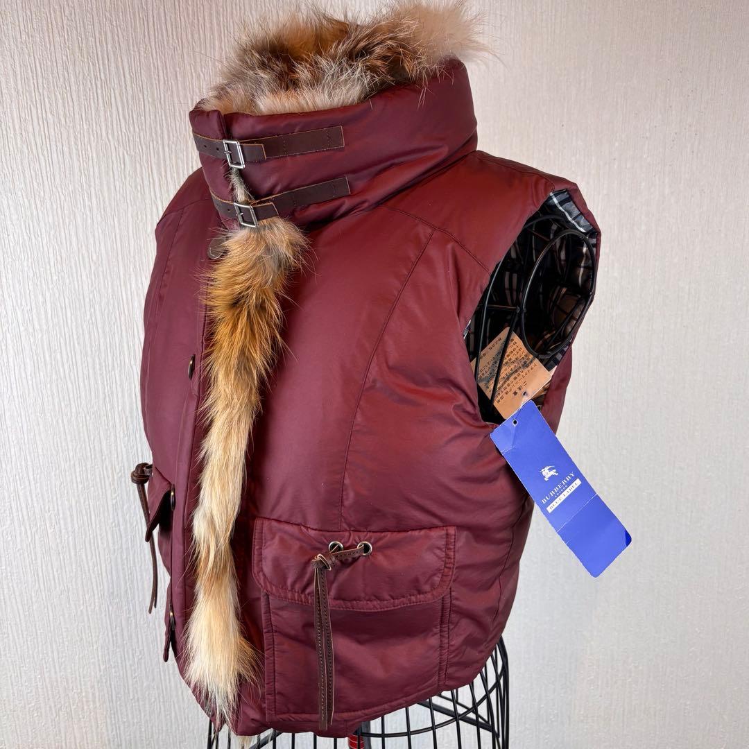 ★BURBERRY BLUＥLABEL★M★ファーダウンベスト★新品43000円