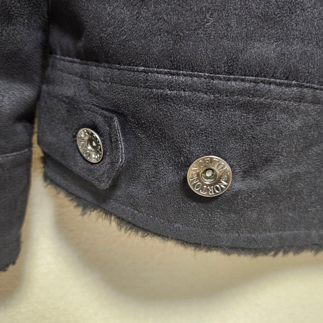 【極美品】Norton　フェイクムートンジャケット　ボア　バイカー　刺繍