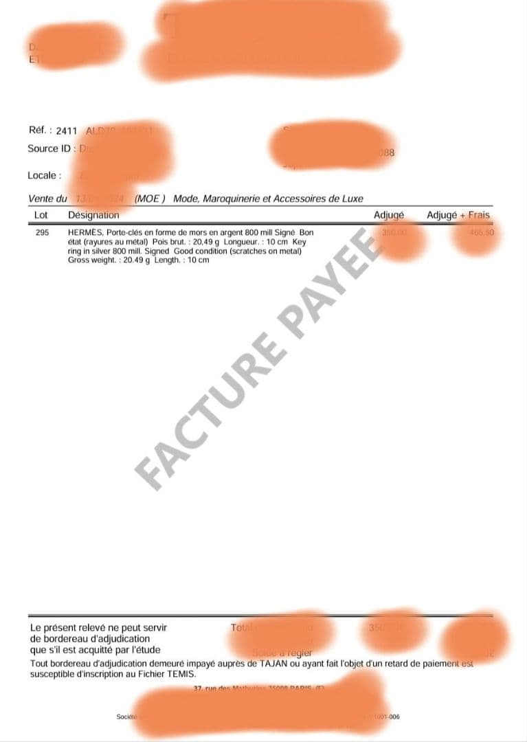 【Vintage】HERMES ホースビット キーリング