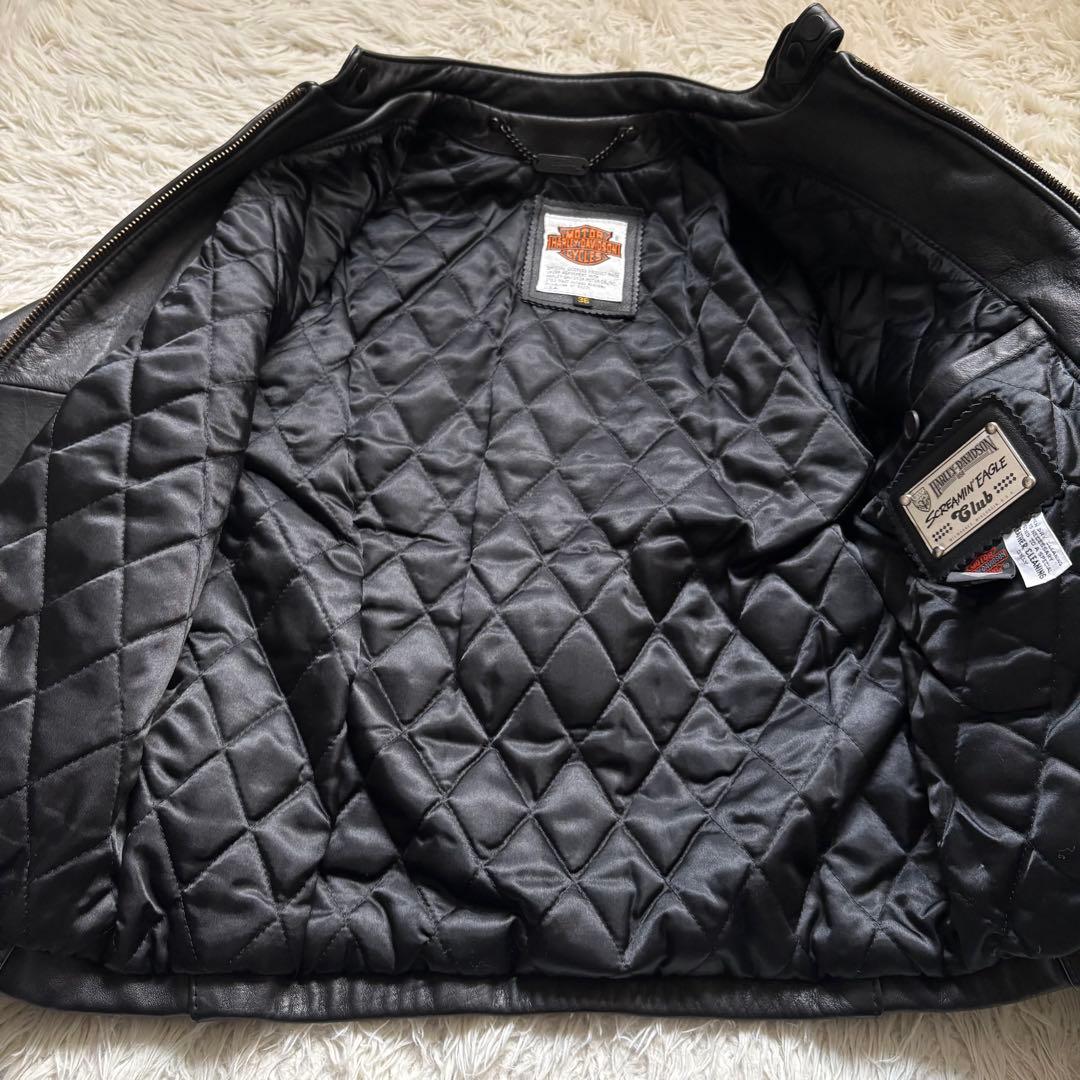 希少 HARLEY DAVIDSON シングルライダース レザージャケット36