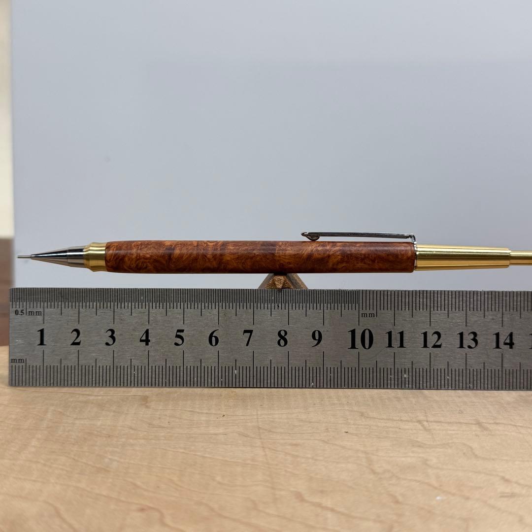 ◉プリンプリンω　147本花梨瘤PG-5用カスタム木軸　低重心ダブルR真鍮