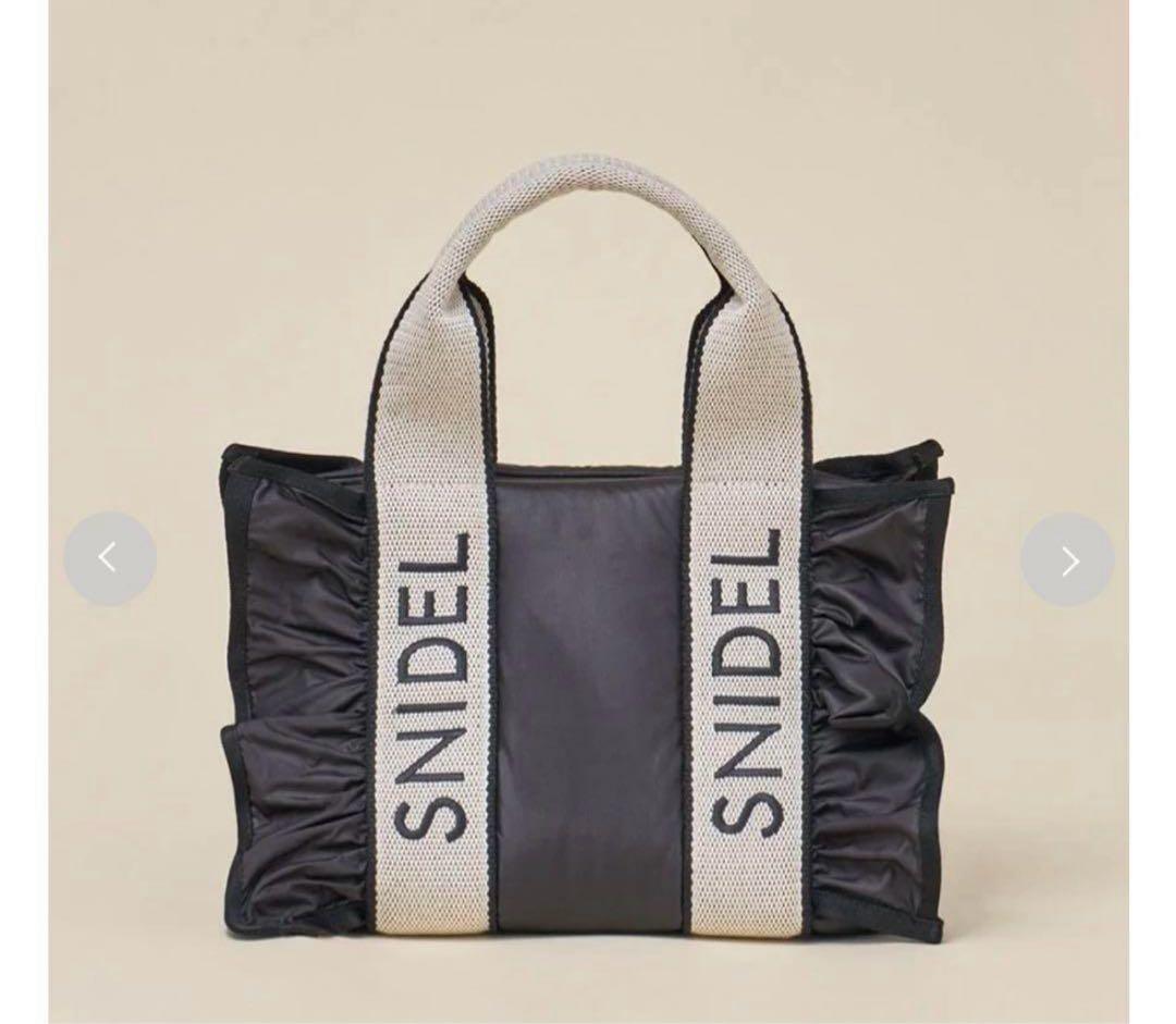 snidel スナイデル フラッフィーフリルロゴバッグ